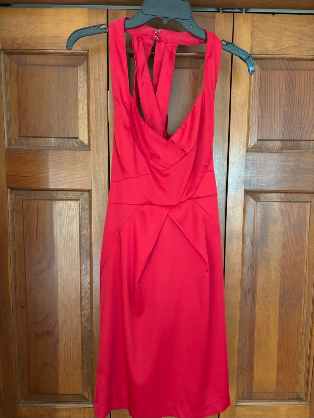 Red mini dress/open back